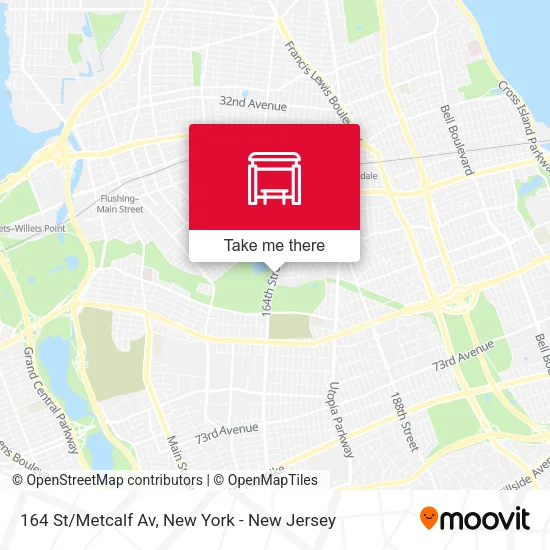 164 St/Metcalf Av map