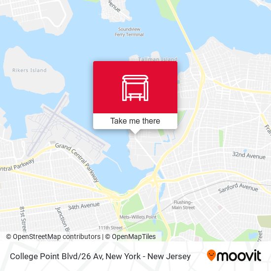 Mapa de College Point Blvd/26 Av