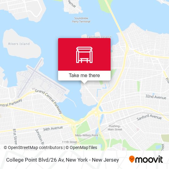 Mapa de College Point Blvd/26 Av