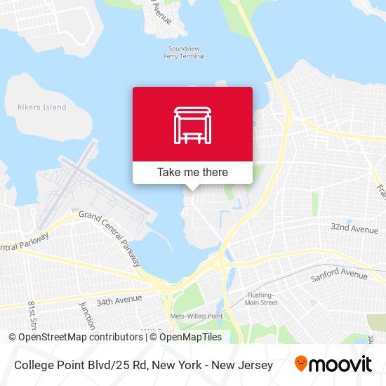 Mapa de College Point Blvd/25 Rd
