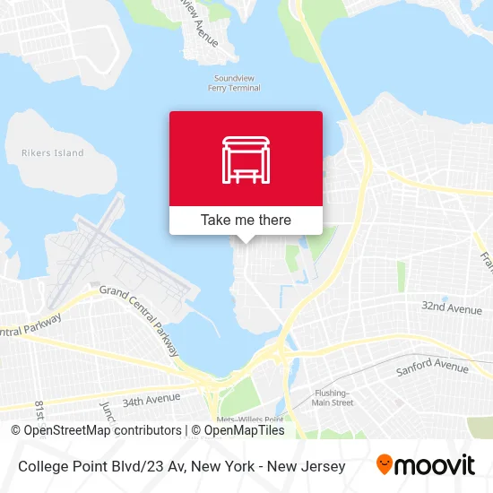 College Point Blvd/23 Av map
