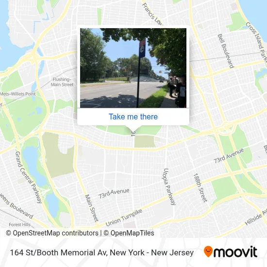 164 St/Booth Memorial Av map