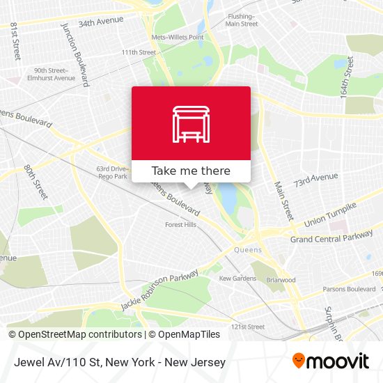 Jewel Av/110 St map