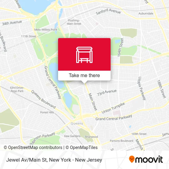 Jewel Av/Main St map