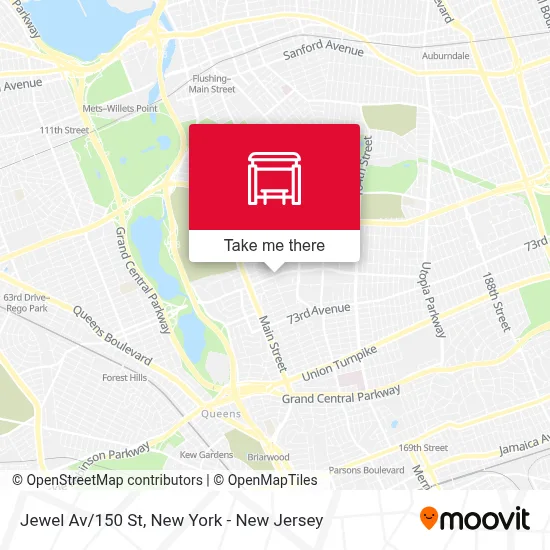 Jewel Av/150 St map