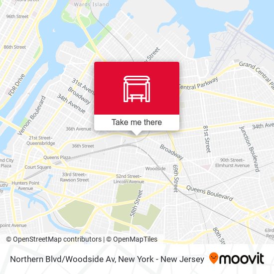 Northern Blvd/Woodside Av map