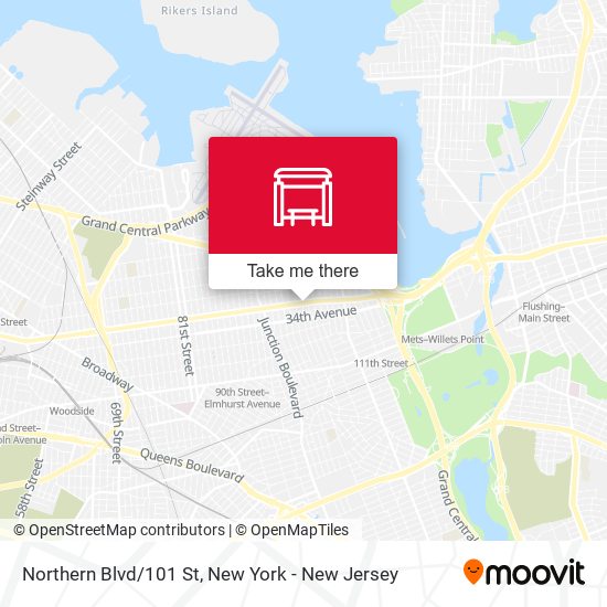 Mapa de Northern Blvd/101 St