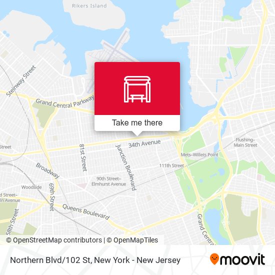 Mapa de Northern Blvd/102 St