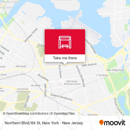 Northern Blvd/86 St map