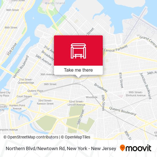 Mapa de Northern Blvd/Newtown Rd