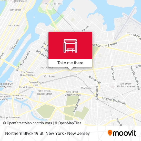 Northern Blvd/49 St map