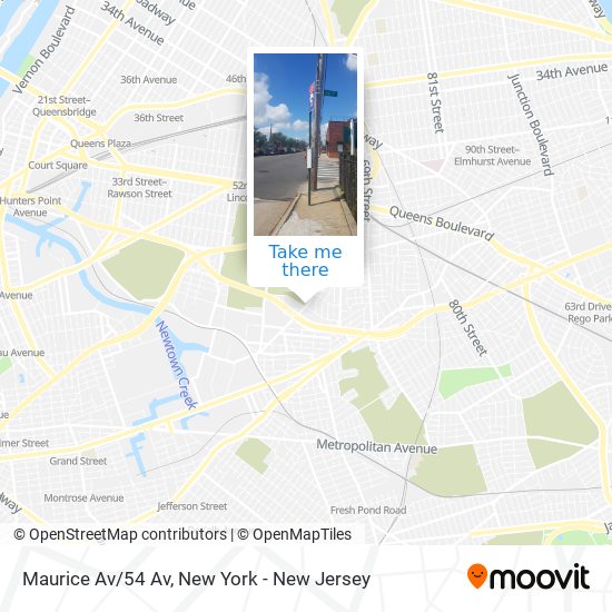 Mapa de Maurice Av/54 Av
