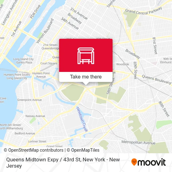 Queens Midtown Expy / 43rd St map