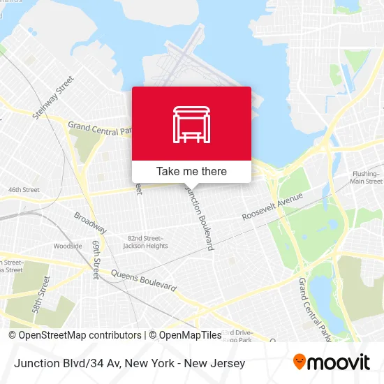 Junction Blvd/34 Av map