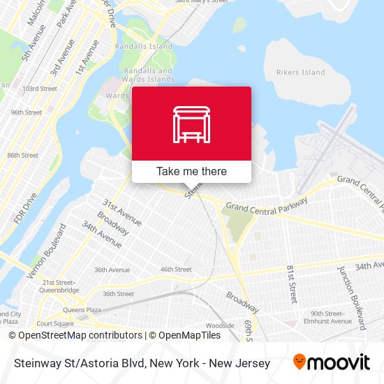 Steinway St/Astoria Blvd map