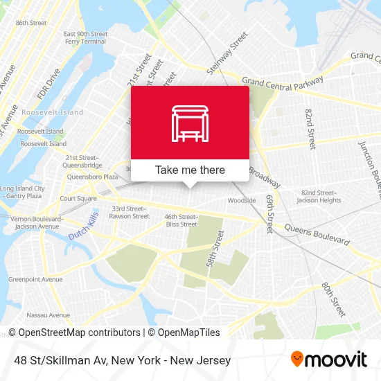48 St/Skillman Av map