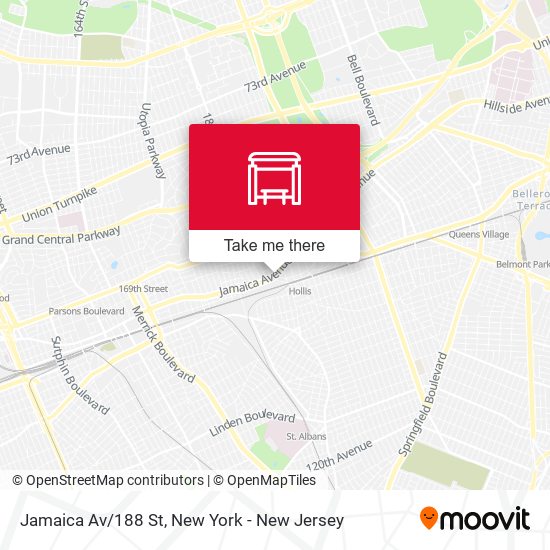 Jamaica Av/188 St map