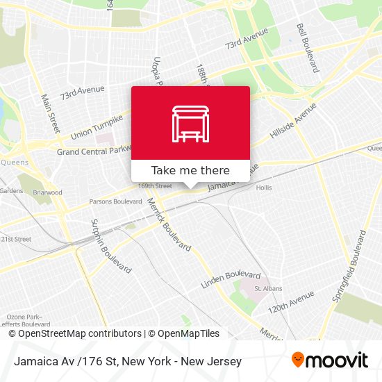 Jamaica Av /176 St map