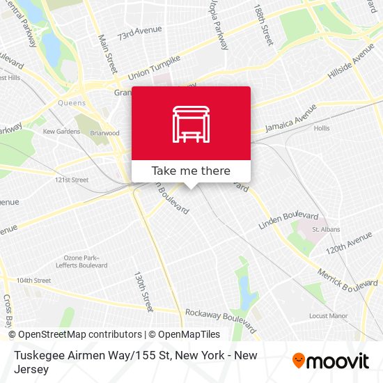 Tuskegee Airmen Way/155 St map