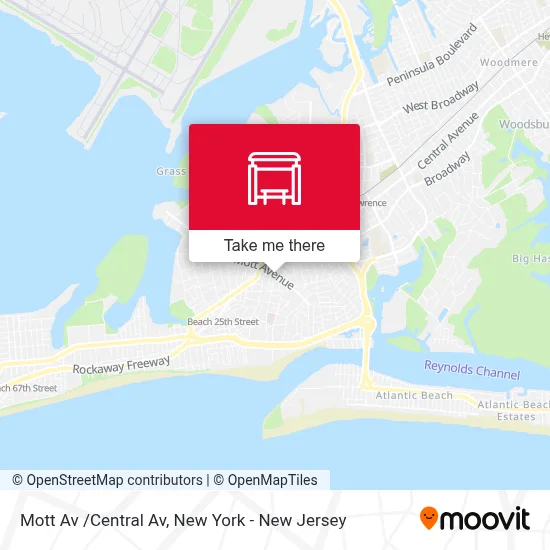 Mott Av /Central Av map