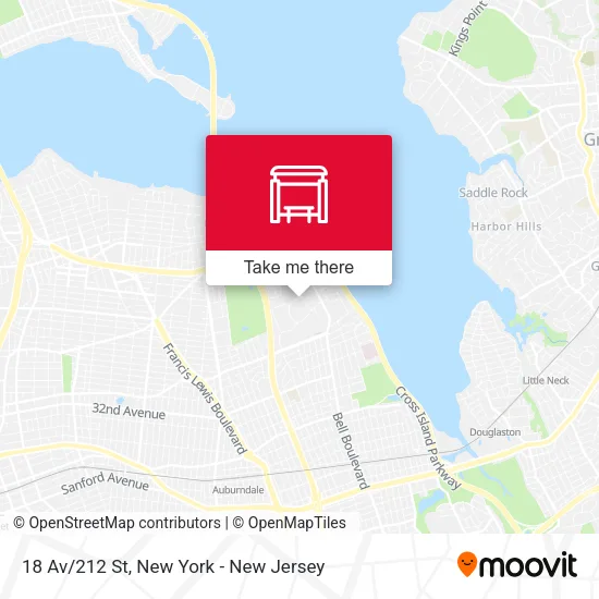 18 Av/212 St map