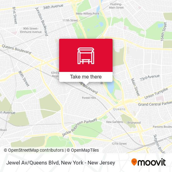 Jewel Av/Queens Blvd map
