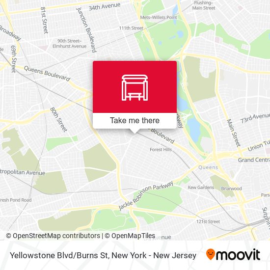 Yellowstone Blvd/Burns St map