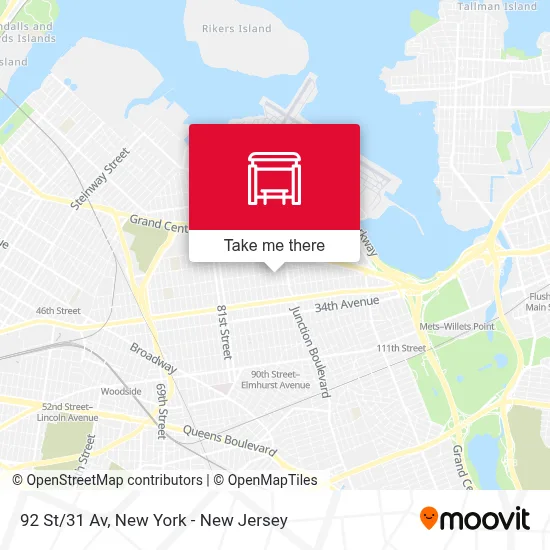 92 St/31 Av map