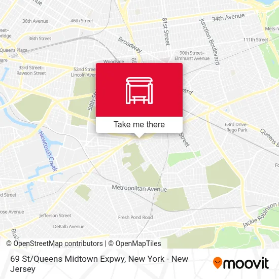 69 St/Queens Midtown Expwy map