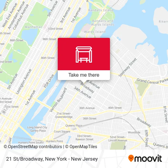 21 St/Broadway map