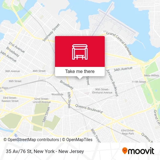 35 Av/76 St map