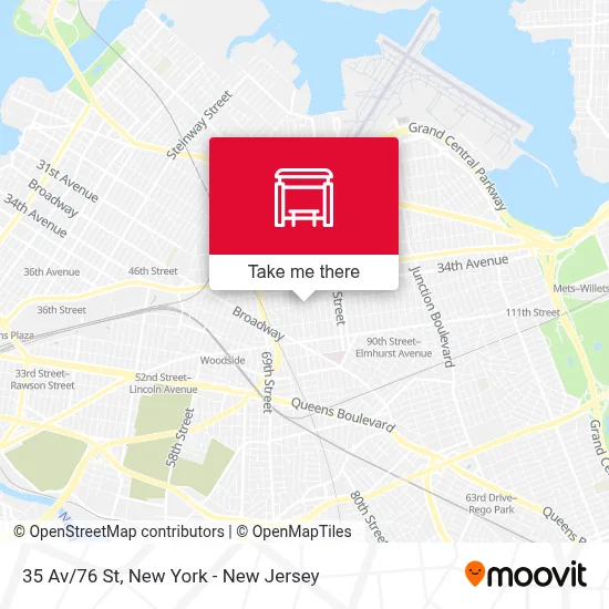35 Av/76 St map