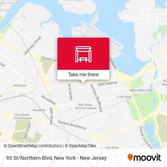 90 St/Northern Blvd map