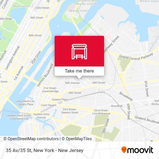 35 Av/35 St map