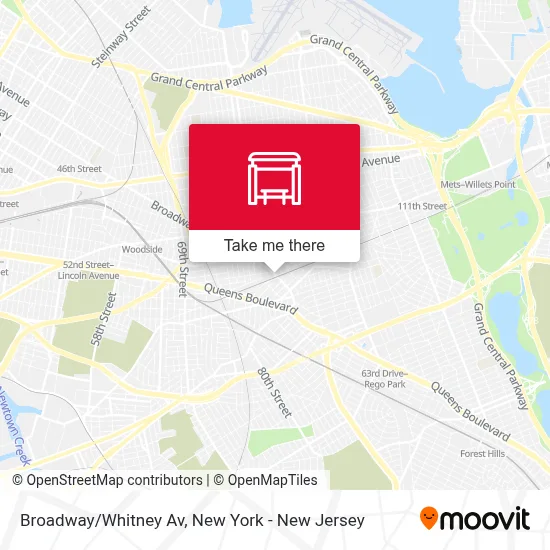 Broadway/Whitney Av map