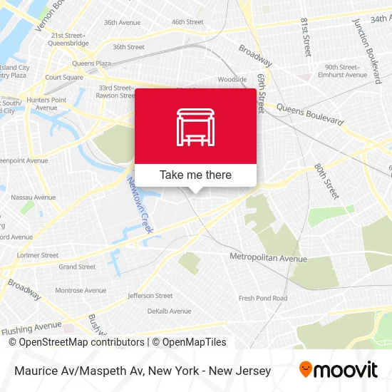Maurice Av/Maspeth Av map