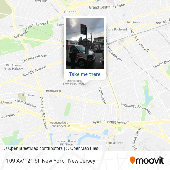 109 Av/121 St map