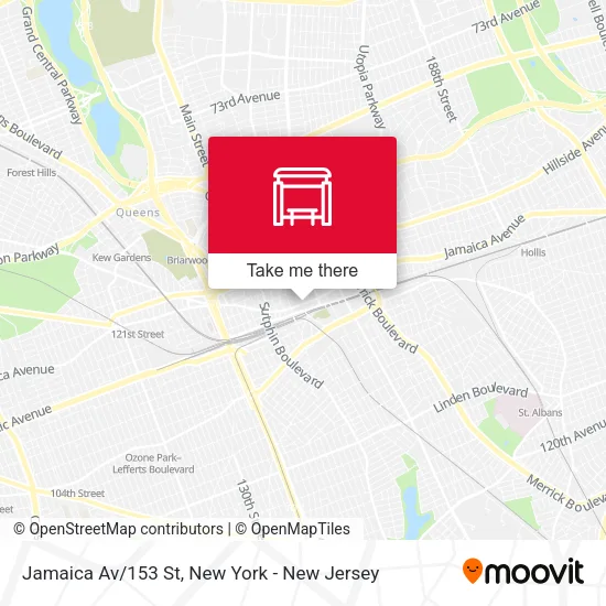 Jamaica Av/153 St map