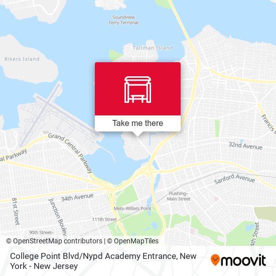 Mapa de College Point Blvd / Nypd Academy Entrance
