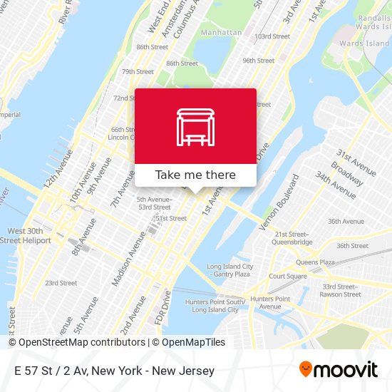 E 57 St / 2 Av map