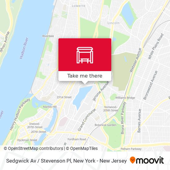 Mapa de Sedgwick Av / Stevenson Pl