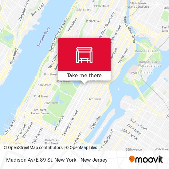 Mapa de Madison Av/E 89 St