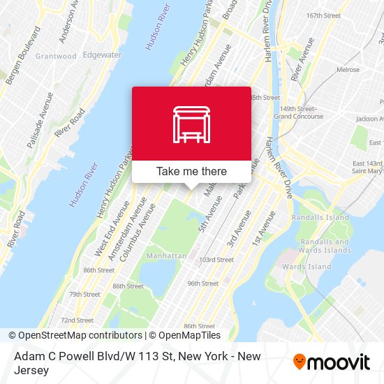 Adam C Powell Blvd/W 113 St map