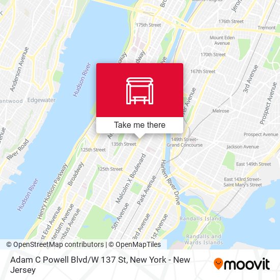 Adam C Powell Blvd/W 137 St map