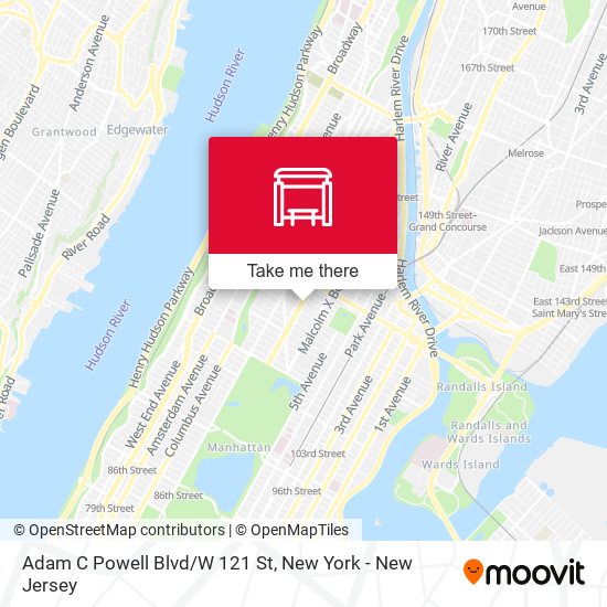 Mapa de Adam C Powell Blvd/W 121 St