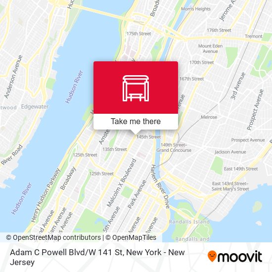 Adam C Powell Blvd/W 141 St map