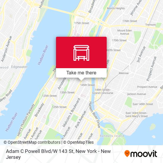 Mapa de Adam C Powell Blvd/W 143 St
