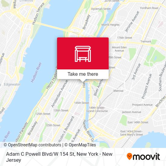 Adam C Powell Blvd/W 154 St map