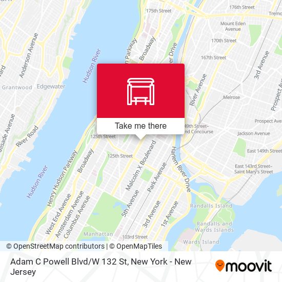 Mapa de Adam C Powell Blvd/W 132 St