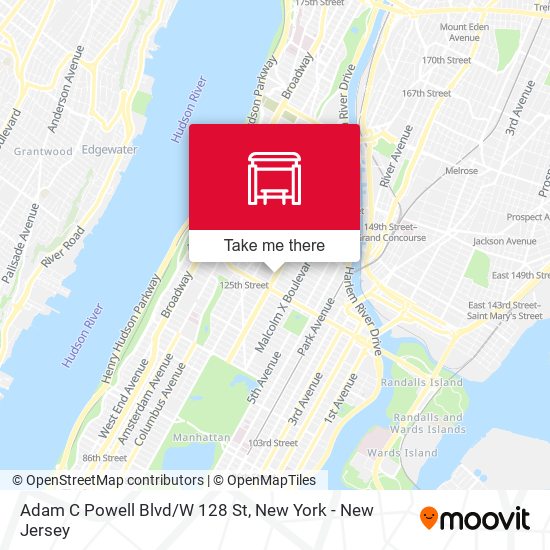 Mapa de Adam C Powell Blvd/W 128 St